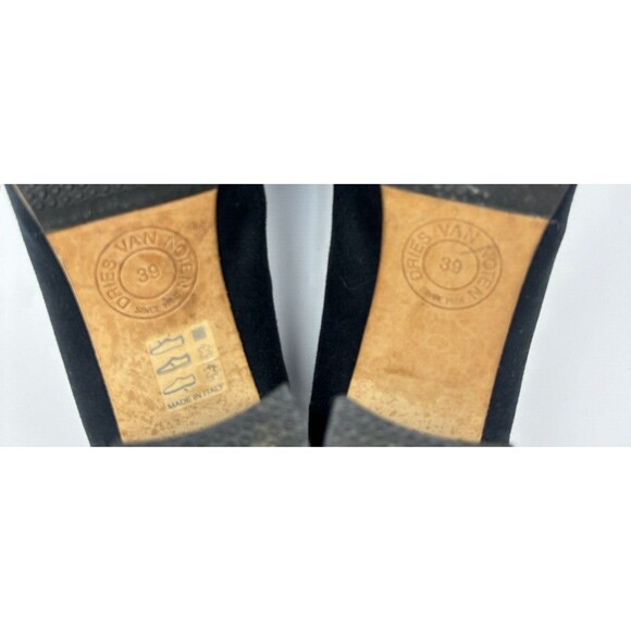 Dries Van Noten Dark Navy Heels - Picture 11 of 12